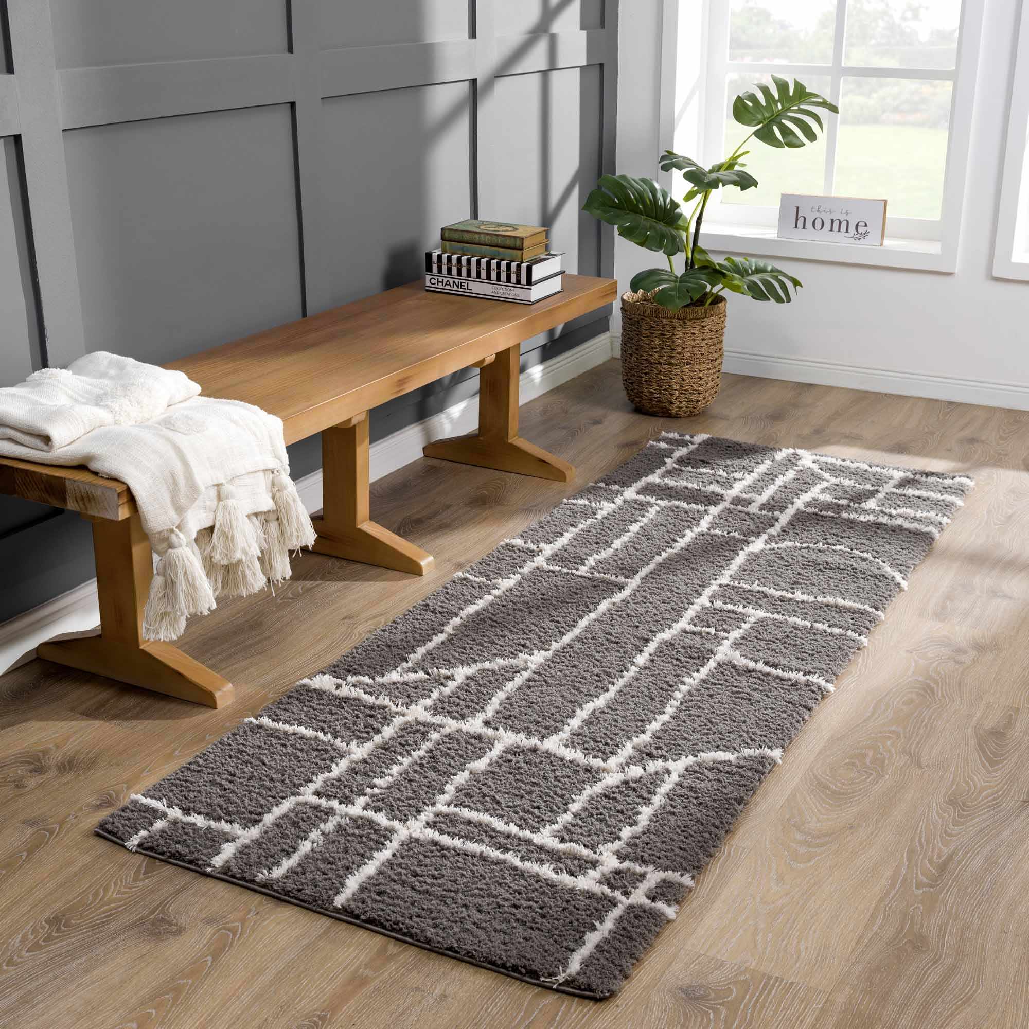 Andia Charcoal Area Rug - Clearance-1