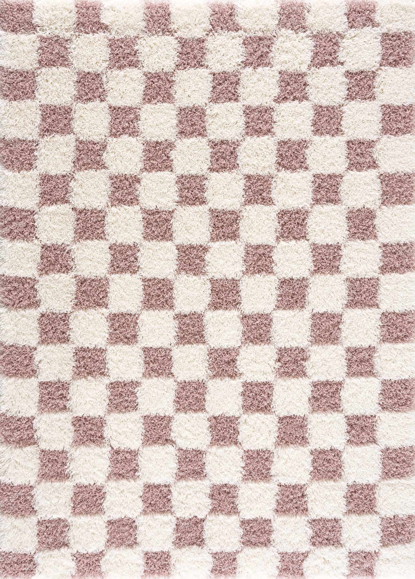 Atira Pink Checkered Area Rug-1