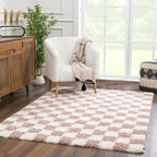 Atira Pink Checkered Area Rug-3